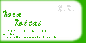 nora koltai business card