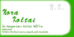 nora koltai business card